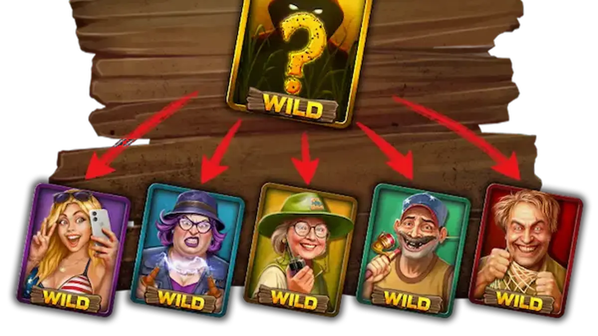 Tampilan visual slot Catfish Hunters dengan latar belakang rawa dan elemen memancing.